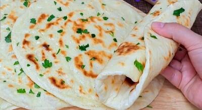 نان بازلاما نان ترکی نرم و خوشمزه / آموزش نان تابه ای نان بدون فر