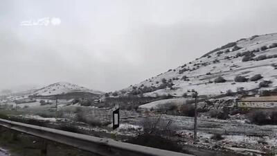زورآزمایی برف زمستان در بهار اردبیل