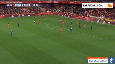 گل دوم میکل اویارزابال به هلند (اسپانیا 2-1 هلند) - پارس فوتبال