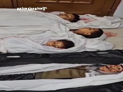 تصاویری دردناک از شهادت کودکان فلسطینی در بمباران بامداد امروز خان‌یونس