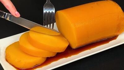 فقط شیر + کدو تنبل / طرز تهیه دسر خانگی در ۵ دقیقه! بدون پخت!