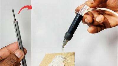 نحوه ساخت چسب گرم با باتری قلمی