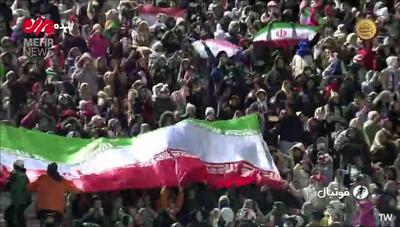 همخوانی سرود جمهوری اسلامی توسط بازیکنان تیم ملی