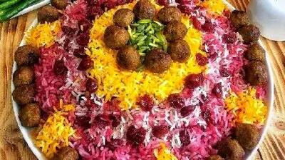 طرز تهیه آلبالو پلو و گوشت قلقلی برای سحری خاص