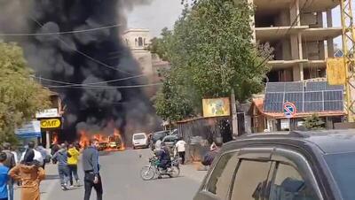 فیلم/ انفجار مرگبار پمپ بنزین در لبنان