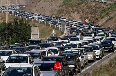ترافیک سنگین در محور چالوس و آزاد راه تهران - شمال
