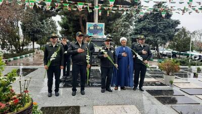 گزارش تصویری از حضور رئیس سازمان نظام وظیفه فراجا در نیشابور + عکس