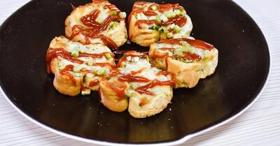 طرز تهیه نان سیر با جعفری به روشی آسان و خوشمزه