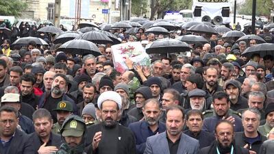 تشییع پیکر جانباز شهید باباکردی در علی آباد کتول