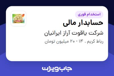استخدام حسابدار مالی در شرکت یاقوت آراز ایرانیان