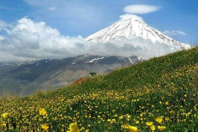 نمای زیبای قله دماوند از پارک پردیسان + عکس