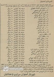 عکس/ قیمت انواع چلوکباب و شیرینی در اصفهان ۶۰ سال پیش | اقتصاد24