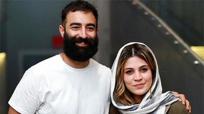 عکس عاشقانه شیدا خلیق و همسرش لب دریا