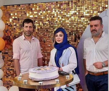 بهرنگ علوی و مجید واشقانی در جشن تولد بازیگر زن