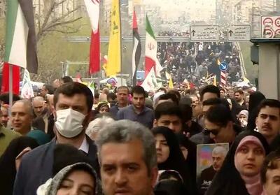 تصویر فرزند رهبرانقلاب در راهپیمایی قدس