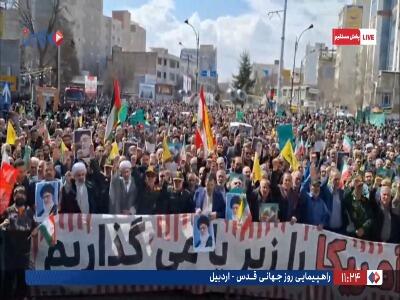 خروش اردبیلی‌ها در حمایت از قدس