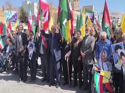 حضور پرشور مردم ایلام در راهپیمایی روز قدس