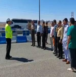 طرح جالب پلیس راه گناباد برای کاهش تصادفات