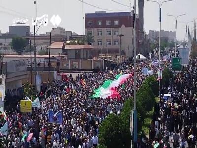 خروش اهوازی‌ها برای تجدید پیمان با قدس شریف