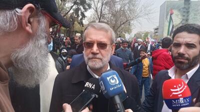 لاریجانی: ملت ایران همواره پای آرمان فلسطین ایستاده بودند