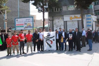 حضور ورزشکاران و جوانان کرمان در راهپیمایی روز جهانی قدس