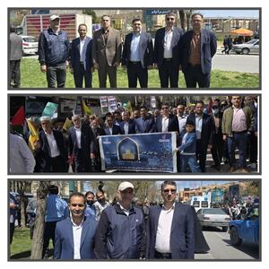 حضور کارکنان و مدیران شعب بانک رفاه کارگران لرستان در راهپیمایی روز قدس