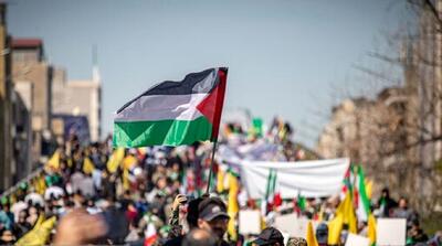 پزشکیان و زاکانی در راهپیمایی روز قدس+ عکس