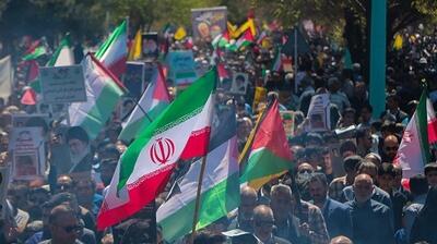 حضور سید مصطفی خامنه‌ای، فرزند رهبر انقلاب در راهپیمایی روز قدس