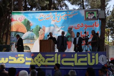 حضور گسترده دانش آموزان بصیر و بیدار زاهدانی در راهپیمایی عظیم روز جهانی قدس