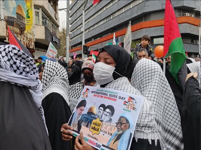 حضور دانشجویان نیجریه‌ای در راهپیمایی روز قدس در تهران