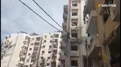 تصاویری از خانه‌ای که در اثر حملات اسرائیل ویران شد