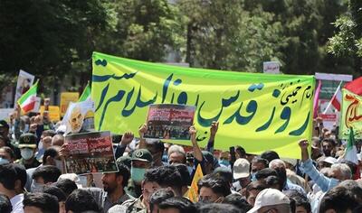 راهپیمایی روز جهانی قدس در کرمان / حضور پر شور مردم در دفاع از آرمان فلسطین