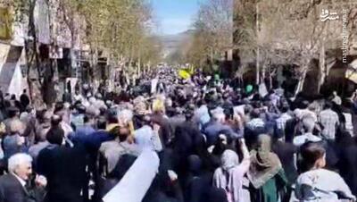 فیلم/ طنین شعار مرگ‌ بر اسرائیل در خیابان‌های خرم‌آباد