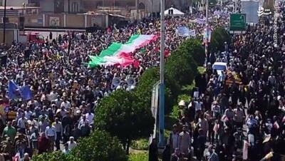 فیلم/ خروش اهوازی‌ها برای تجدید پیمان با قدس شریف