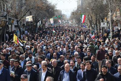 قیام مردم روزه دار اردبیل برای دفاع از فلسطین؛همه آمدند برای آزادی قدس