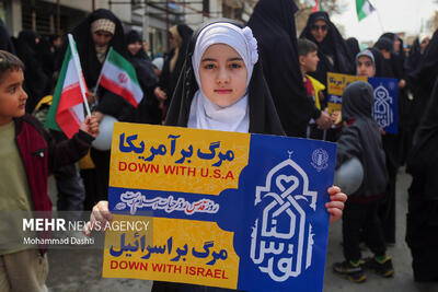 خروش نوجوانان و جوانان گرگانی در حمایت از فلسطین