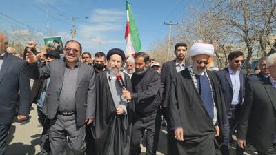 مردم خراسان شمالی برای حمایت از ملت مظلوم فسطین به میدان آمده اند