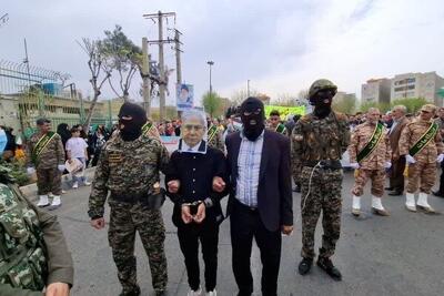دستگیری نمادین «نتانیاهو» در راهپیمایی بهارستان