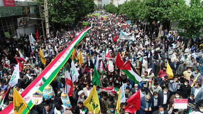 حضور سفیر ونزوئلا در راهپیمایی روز جهانی قدس در ایران