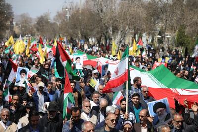 خلق حماسه روزه‌داران سرزمین آفتاب در راهپیمایی روز قدس