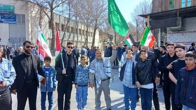 برپایی غرفه ادارات در مسیر راهپیمایی روز قدس در تبریز