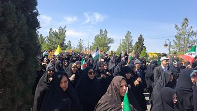 راهیپمایی مردم اردستان برای حمایت از مردم مظلوم فلسطین است