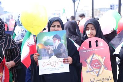 راهپیمایی روز قدس در شهر قهستان