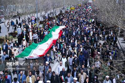 خروش مردم روزه‌دار روانسر در روز جهانی قدس