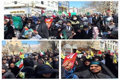 فریاد مرگ بر اسرائیل در راهپیمایی قدس یاسوج