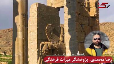 تخت جمشید زیر فشار جمعیت گردشگران؛ خسارتی ۱۰۰ برابر یک کنسرت! / در نزدیکی آرامگاه کوروش سیاه چادر برپا کردند و گوشت می فروشند! + فیلم
