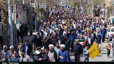 از پلاکارد تا دیوارنگاره/ پیام‌های مردم لرستان در روز قدس- فیلم فیلم استان تسنیم | Tasnim