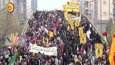 راهپیمایی باشکوه روز جهانی قدس در تهران + فیلم