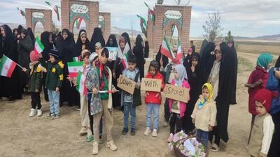حال و هوای روز جهانی قدس در روستای ماروسک نیشابور + عکس