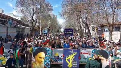 راهپیمایی اهری ها در روزجهانی قدس از لنز دوربین شهروندخبرنگار + فیلم